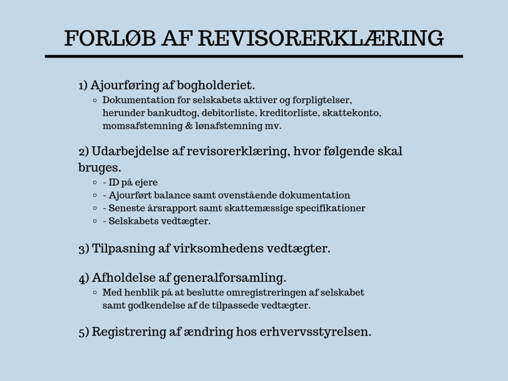 Revisorerklæring